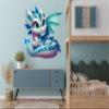 Cute Baby Dragon Wall Decal - Colorful Fantasy Creature Sticker 16 inches view 3