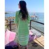 Beach Poncho with Hood, Personalized Turkish Towel Poncho, Handmade Beach Coverup, Customizable Unisex Surf Hoodie for Adult, Wetsuit Changing, Quick Dry Cotton, Lightweight, Sand Proof (Lime Green) view 2