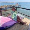 Beach Poncho with Hood, Personalized Turkish Towel Poncho, Handmade Beach Coverup, Customizable Unisex Surf Hoodie for Adult, Wetsuit Changing, Quick Dry Cotton, Lightweight, Sand Proof (Lime Green) view 4