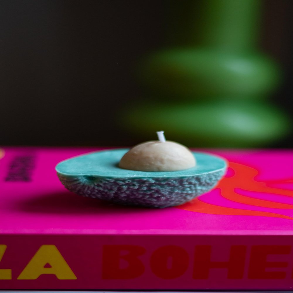 Avocado Candle (Color: Lime Green, Scent: Unscented)
