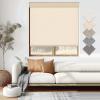 Tonature 100% Blackout Roller Blinds Cordless Shades with Natural Linen Fabric,Roller Blinds for Indoor Windows,Custom Blinds & Shades for Home,Bedroom,75" W X 84" H,Beige(Blackout) view 1