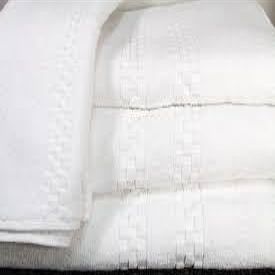 Generic Ganesh Mills Oxford Viceroy Bathmat Collection 100% Ringspun Cotton 2 Ply Yarns Dobby Checkered Border White (Pack of 12)