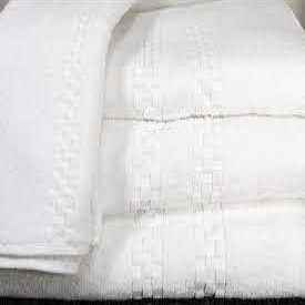 Generic Ganesh Mills Oxford Viceroy Bathmat Collection 100% Ringspun Cotton 2 Ply Yarns Dobby Checkered Border White (Pack of 12)