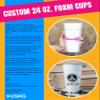 Custom 24 Oz. Styrofoam Cups with Single-Color Imprints, Perfect for Events, Business Marketing, and Restaurant Marketing. (Qty 50) view 2