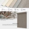 Tonature 100% Blackout Roller Blinds Cordless Shades with Natural Linen Fabric,Roller Blinds for Indoor Windows,Custom Blinds & Shades for Home,Bedroom,72" W X 64" H,Brown (Blackout) view 2