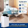 SereneLife Portable Air Conditioner 12000 BTU - 4-in-1 with Heating - Compact Standing Air Conditioner for Room Up to 380 Sq. Ft. - WiFi app + Remote Control, Window Mount Exhaust Kit view 2