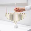 Anna New York Coluna Carrara Marble & Gold Menorah view 2