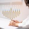 Anna New York Coluna Carrara Marble & Gold Menorah view 3