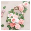 WANGHAI2024M Artificial Flowers 25pcs/Box 7-8cm Artificial PE Foam White Roses Flowers Bride Bouquet Flower for Wedding Party Decorative Fake Flowers(Wine red) view 2