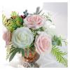WANGHAI2024M Artificial Flowers 25pcs/Box 7-8cm Artificial PE Foam White Roses Flowers Bride Bouquet Flower for Wedding Party Decorative Fake Flowers(Wine red) view 4