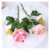 WANGHAI2024M Artificial Flowers Flower Bouquet Bridal Artificial Silk Peony Flower Pink White DIY Home Party Decoration Table Centerpieces Simulated Flowers Fake Flowers(Gray) view 3