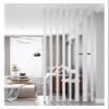 Ceiling to Floor Swivel Partition Post Room Dividers 8 Pack, Freestanding Wood Slats Privacy Screen Pillar for Living Room/Front Door/Office Entrance, Adjustable Height, No Need To Drill(White-8 pack, view 1