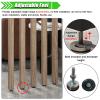 Ceiling to Floor Swivel Partition Post Room Dividers 8 Pack, Freestanding Wood Slats Privacy Screen Pillar for Living Room/Front Door/Office Entrance, Adjustable Height, No Need To Drill(White-8 pack, view 4