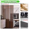 Wood Slats Screen Partition Post 1 Pack 10 Pack, Floor to Ceiling Wall Partition Post Room Divider Adjustable Height, for Home Hotel Office Entrance, No Need To Drill(10 pack,195cm/76.7in/6.4ft) view 2
