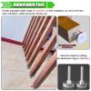 Wood Slats Screen Partition Post 1 Pack 10 Pack, Floor to Ceiling Wall Partition Post Room Divider Adjustable Height, for Home Hotel Office Entrance, No Need To Drill(10 pack,195cm/76.7in/6.4ft) view 3