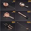 YQYBF 10 pieces of stainless steel cocktail mix set, mix set, including shaker, measuring cup, filter, stirring spoon, ice tongs, bottle opener, etc, very suitable for beginners or bar(Black) view 2