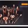 YQYBF 10 pieces of stainless steel cocktail mix set, mix set, including shaker, measuring cup, filter, stirring spoon, ice tongs, bottle opener, etc, very suitable for beginners or bar(Black) view 4