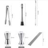YQYBF Cocktail Shaker Set | 17-Piece Bartender Kit | Bartender Mixing Tool Kit with Elegant Wooden Stand | Premium Bar Set | Best Gifts Ideas for Him (Husband, Boyfriend, Dad)(White,700ml) view 4
