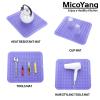 MicoYang Silicone Dish Drying Mat for Multiple Usage,Easy clean,Eco-friendly,Heat-resistant Silicone Mat for Kitchen Counter or Sink,Refrigerator or Drawer Liner Light Purple XL 18 inches x 16 inches view 4