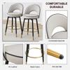 Bar Chairs Set of 4,Counter Height 360 Swivel Bar Stools Set of 4,Kitchen Bar Stools Set of 4 with Upholstered Faux Leather and Sturdy Metal Base,Gray Bar Stools for Dining Room, Kitchen Island. view 4
