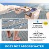 OCEANBROAD Boat Flooring EVA Foam Self-Adhesive 96''x36'' Faux Teak Marine Boat Decking Sheet for Jon Boats Yacht Floor, Gray with Blue Seam Lines view 3