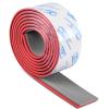OCEANBROAD Boat Flooring EVA Foam Self-Adhesive 96''x2.4'' Faux Teak Marine Boat Decking Sheet for Jon Boats Yacht Floor, Gray with Red Seam Lines view 1