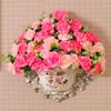 ZJkHAOJ European Style Retro Resin Wall Mount Tall Flowers Vases for Living Dining Room Bedroom Kitchen Office Hotel Wall Deco Home Decoration Decorative Hanging Planter Vase 28.5  21.5cm (NO.226) view 2