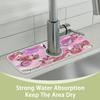 Eiffel Tower Red Pink Sink Mat for Kitchen Faucet Paris Aesthetic Absorbent Sink Drain Mat Faucet Handle Drip Catcher Microfiber Splash guard for Kitchen Sink Area view 2