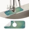 Turquoise Gold Fish Scale Faucet Mat Splash Guard Kitchen Sink Faucet Mat Microfiber Drip Catcher for Bathroom RV Kitchen Faucet view 1