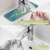 Turquoise Gold Fish Scale Faucet Mat Splash Guard Kitchen Sink Faucet Mat Microfiber Drip Catcher for Bathroom RV Kitchen Faucet view 4
