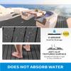 OCEANBROAD Boat Flooring EVA Foam Self-Adhesive 96''x36'' Faux Teak Marine Boat Decking Sheet for Jon Boats Yacht Floor, Dark Gray with Black Seam Lines view 3
