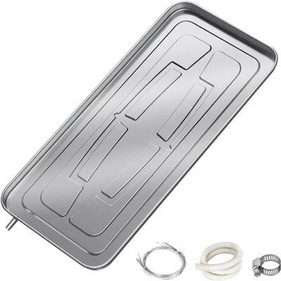 YONGYILI 1-5P Air Conditioner Drip Pan, Outdoor Stainless Steel Universal Ac Drip Tray Cushion Water Collecting Drainage Pan, for Split Air Conditioner Heat Pump Systems(5P:100x48cm/39x19in)