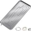 YONGYILI 1-5P Air Conditioner Drip Pan, Outdoor Stainless Steel Universal Ac Drip Tray Cushion Water Collecting Drainage Pan, for Split Air Conditioner Heat Pump Systems(5P:100x48cm/39x19in) view 1