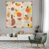 HZOHNAGO Mid Century Black Cat Tapestry Boho Abstract Geometric 1950s 60s Style Pattern Printed Tapestry Wall Hanging for Bedroom Living Room Dorm 60" W x 60" H view 2