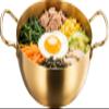 1200ml/40oz Stainless Steel Ramen Pot with Double Handle - Fast Heating Noodle Cooking Pot for Induction Cooker, Soup, Pasta, Korean Style (Golden) view 1