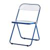 Acrylic Folding Chairs, Clear Chair Foldable and Stackable, Plastic Panel & Metal Chrome Frame, Weight Capacity 440 lbs(Transparent) view 1