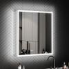 ExBrite 30 x 32 Lighted Medicine Cabinet with Mirror, Front&Backlit led Medicine Cabinet,Clock Temp Display,Defog,5X Magnifier,3 Colors Temper Dimmable,Surface or Recessed Mount,Door Wide Open view 1