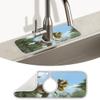 Forest Dinosaul Green Sink Mat for Kitchen Faucet Absorbent Sink Drain Mat Faucet Handle Drip Catcher Microfiber Splash guard for Kitchen Sink Area view 1
