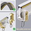 BZCKBZ Curtain Track - Flexible Bendable Tracks for Ceiling Track System - 50~600 CM Ceiling Curtain Rail - Ceiling/Wall Mounted(Ceiling White,600cm(4x150cm)) view 2
