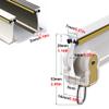 BZCKBZ Curtain Track - Flexible Bendable Tracks for Ceiling Track System - 50~600 CM Ceiling Curtain Rail - Ceiling/Wall Mounted(Ceiling White,600cm(4x150cm)) view 4