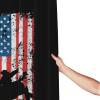 CHENYONAS Bull Riding Us Flag Bull Rider Bathroom Fabric Shower Curtain with 12 Buckles and Hooks, Washable, Waterproof, 60x72 Inches Black view 2
