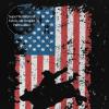 CHENYONAS Bull Riding Us Flag Bull Rider Bathroom Fabric Shower Curtain with 12 Buckles and Hooks, Washable, Waterproof, 60x72 Inches Black view 4