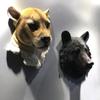 Animal Heads Wall Decor, Tiger Lion Deer Head Wall Mount, Animal Sculptures Wall Decor, Resin Animal Head Wall Hanging Decoration for Living Room Bedroom Kitchen Bar (Wolf Head) view 3