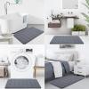 Buganda Meomry Foam Bathroom Mat and Toilet Rugs U-Shaped, Bath Rug Size 60 x 24 and Toilet Rugs Size 24 x 20 in Dark Grey, 2 Item Bundle view 4