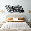 4 Elements Symbols Wall Decor, Four Elements Wall Art, Kinetic Wall Art, Fourth Element, Flower, Sun, Water, Air, Triangular Four Elements Symbols, Wall Decor Living Room (Silver, 48"x20"|121x51cm) view 4