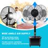 QHDPKU 26in/30in Outdoor Oscillating Misting Fan,Industrial Outdoor Spray Fan,Commercial Oscillating Pedestal Fan for Patio,Warehouse,Workshop,Factory And Basement(30inch) view 2