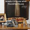 VINTORIA Antique Style Brass Sundial Compass 2.0 Inches with Magnifying Glass | Engraved Text, Leather Carrying Case, Ideal Gift for Collectors & Adventurers view 4