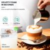 Colarlemo Milk Frother Handheld Rechargeable with Stand, Frother Wand Drink Mixer Electric Whisk for Coffee, Detachable With 3 Stainless Whisks, Hand Mixer for Lattes, Cappuccino, Matcha, Egg, Silver view 2