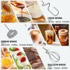 Colarlemo Milk Frother Handheld Rechargeable with Stand, Frother Wand Drink Mixer Electric Whisk for Coffee, Detachable With 3 Stainless Whisks, Hand Mixer for Lattes, Cappuccino, Matcha, Egg, Silver view 3