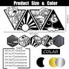 4 Elements Symbols Wall Decor, Four Elements Wall Art, Kinetic Wall Art, Fourth Element, Flower, Sun, Water, Air, Triangular Four Elements Symbols, Wall Decor Living Room (Black, 53"x22"|135x56cm) view 4
